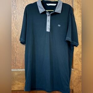 Travis Mathew Black and Gray Polo Shirt